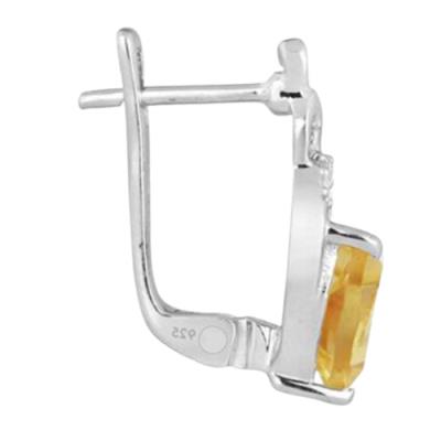 REAL CITRINE GEMSTONE EARRINGS IN 925 STERLING SILVER | JEWELPIN B2B SUPPLIER